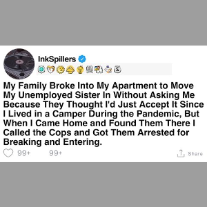 Family Invades My Apartment to Move In Unemployed Sister