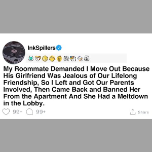 Roommate's Girlfriend Jealousy Sparks Conflict and Meltdown